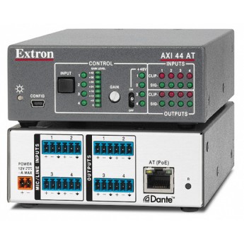 Аудиоинтерфейс Dante на 4 входа и 4 выхода EXTRON AXI-44-AT