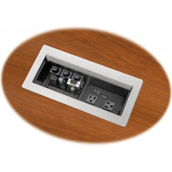 Архитектурный лючок Cable Cubby 1202 Series/2 для подключения аудио, видео и питания переменного тока, цвет чёрный, без блока питания AC EXTRON