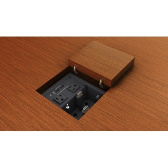 Архитектурный лючок Cable Cubby 650 UT с монтажом под стол для подключения аудио и видео, удалённого управления и передачи питания EXTRON