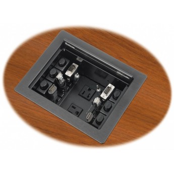 Архитектурный лючок Cable Cubby 700 линейки Series/2 для подключений аудио, видео и питания AC, цвет чёрный, без блока питания AC EXTRON