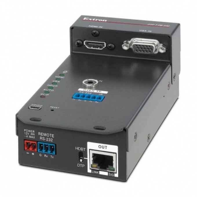 Передатчик DTP с двумя входами и эмбедированием аудио для напольных лючков EXTRON DTP-T-FB-232