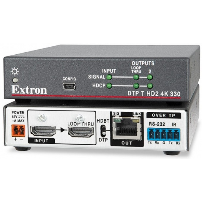 Передатчик DTP на длинные дистанции для HDMI с локальным выходом EXTRON DTP-T-HD2-4K-330