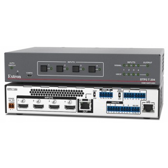 Коммутатор HDMI 4K/60 на четыре входа со встроенным передатчиком DTP2 EXTRON DTP2-T-204 Коммутатор HDMI 4K/60 на четыре входа со встроенным передатчиком DTP2 EXTRON DTP2-T-204