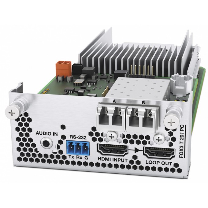 Оптоволоконный передатчик PowerCage для HDMI, аудио и сигналов управления EXTRON FOX3-T-201-PC