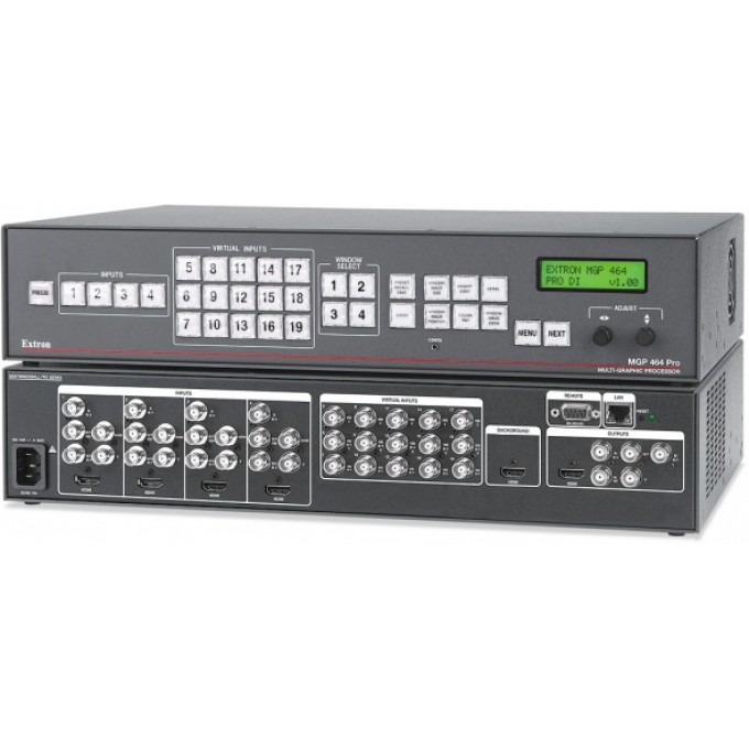 Четырёхоконный видеопроцессор с поддержкой HDCP EXTRON MGP-464-PRO-DI