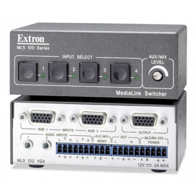 Коммутатор на два входа VGA и четыре входа стерео аудио EXTRON MLS-102-VGA