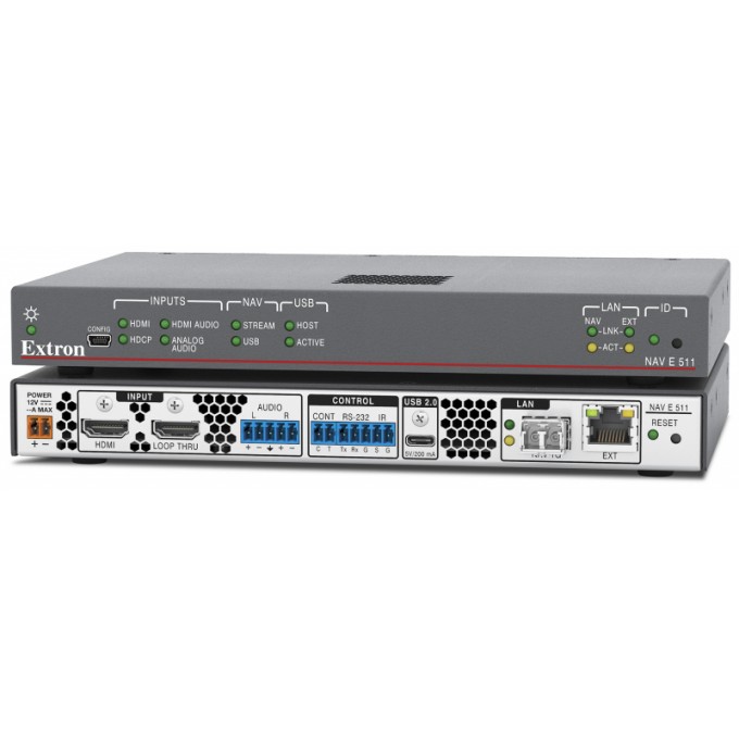 Оптоволоконный кодер Pro AV-передачи по IP‑сети 1G – HDMI, Ethernet и USB EXTRON NAV-E-511