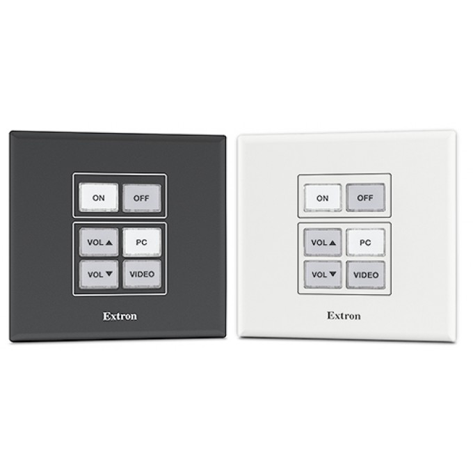 Сетевая кнопочная панель с 6 кнопками: 2 ганга, по стандарту США (US), цвет белый и черный EXTRON NBP-50