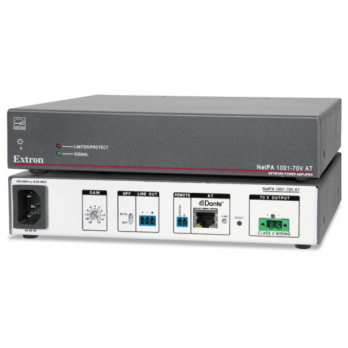 Моноусилитель аудио 70 В с Dante – 100 Вт EXTRON NETPA-1001-70V-AT