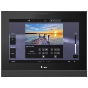 12-дюймовая настольная сенсорная панель TouchLink Pro, цвет чёрный, настенный монтаж EXTRON TLP-PRO-1225MG