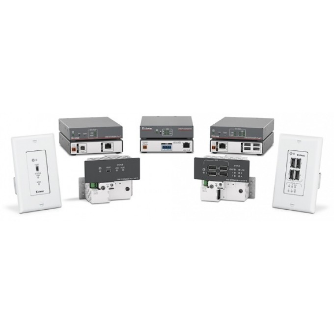 Удлинитель на витой паре для периферийных USB-устройств EXTRON USB-EXTENDER-PLUS-SERIES