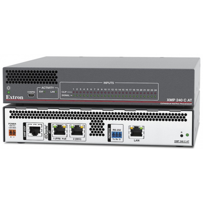 Матричный процессор расширения с 24 каналами AEC и Dante EXTRON XMP-240